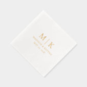 ミニマルシック | 結婚s 箔ナプキン (右)