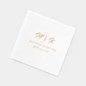 ミニマルシック | 結婚s 箔ナプキン (左)