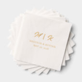ミニマルシック | 結婚s 箔ナプキン (インサイチュ (積み重ね))
