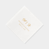 ミニマルシック | 結婚s 箔ナプキン (右)