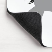 ミニマルシモダンエレガントッシンプルクグレーホース マウスパッド (コーナー)