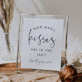 ミニマルシャワモダンーのキス数のゲームのサイン ポスター