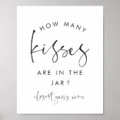 ミニマルシャワモダンーのキス数のゲームのサイン ポスター (正面)