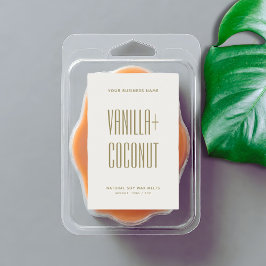 ミニマルシンプルアイボリー大豆ワックスのラベル フードラベル