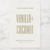 ミニマルシンプルアイボリー大豆ワックスのラベル フードラベル (シングルラベル)