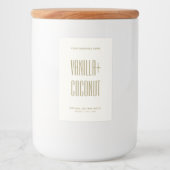 ミニマルシンプルアイボリー大豆ワックスのラベル フードラベル (正面)