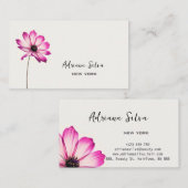 ミニマルシンプルエレガンスフラワー 名刺 (正面/裏面)