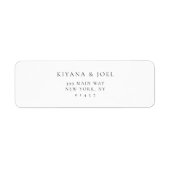 ミニマルシンプルエレガントウェディング差出人住所 ラベル (正面)