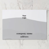 ミニマルシンプルエレガントカスタムロゴはこちら会社p ペーパーパッド (正面)