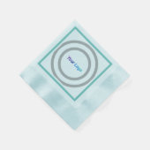 ミニマルシンプルエレガントカスタムT社 縁ありカクテルナプキン (角)