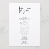 ミニマルシンプルエレガントモダン結婚のメニュー メニュー (正面)