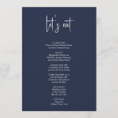 ミニマルシンプルエレガントモダン結婚のメニュー メニュー (正面)