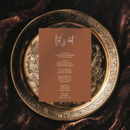 ミニマルシンプルエレガントモダン結婚のメニュー メニュー