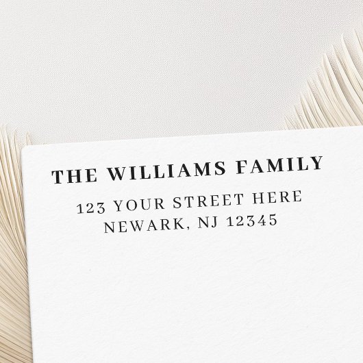 ミニマルシンプルエレガント差出人住所 セルフインキングスタンプ