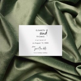 ミニマルシンプルエレガント日付カードの保存 セーブザデート