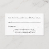 ミニマルシンプルエレガント白黒 紹介カード (裏面)