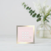 ミニマルシンプルエレガント的な豪華な ロイヤリティカード (スタンド正面)