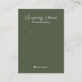 ミニマルシンプルオリビンモダンイヤリングディスプレイ 名刺