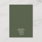 ミニマルシンプルオリビンモダンイヤリングディスプレイ 名刺 (裏面)