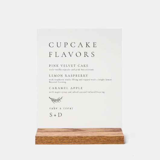 ミニマルシンプルカップケ結婚ーケーフレーズサイン アクリルサイン (正面)