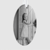 ミニマルシンプルクリスマス |白黒写真 オーナメント (正面)