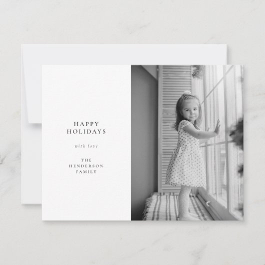 ミニマルシンプルクリスマス |白黒写真 シーズンカード (正面)