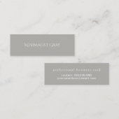 ミニマルシンプルグレイエレガントと スキニー名刺 (正面/裏面)