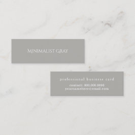 ミニマルシンプルグレイエレガントと スキニー名刺