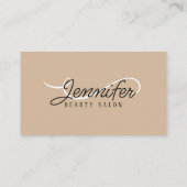 ミニマルシンプルサロンホワイトビア美しい 名刺 (裏面)