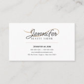 ミニマルシンプルサロンホワイトビア美しい 名刺 (正面)