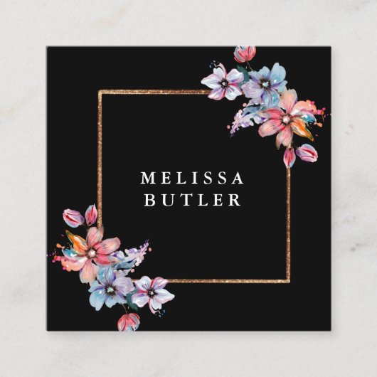 ミニマルシンプルシックプロフェッショナルブモダンラック スクエア名刺 (正面)