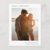 ミニマルシンプルスのクリスマスモダン写真 シーズンポストカード (正面)