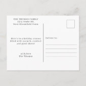 ミニマルシンプルスのクリスマス赤写真 シーズンポストカード (裏面)