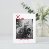ミニマルシンプルスのクリスマス赤写真 シーズンポストカード (スタンド正面)