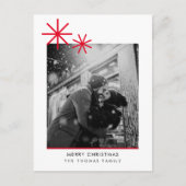 ミニマルシンプルスのクリスマス赤写真 シーズンポストカード (正面)