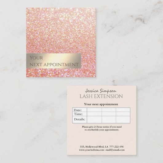 ミニマルシンプルスのモダン輝き 予約カード (正面/裏面)