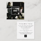 ミニマルシンプルスはっきりしたサンキューカード スクエア名刺 (正面/裏面)