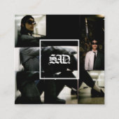 ミニマルシンプルスはっきりしたサンキューカード スクエア名刺 (正面)