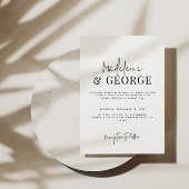 ミニマルシンプルスエレガントのの脚光結婚の写真 招待状