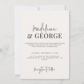 ミニマルシンプルスエレガントのの脚光結婚の写真 招待状 (正面)