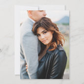 ミニマルシンプルスエレガントのの脚光結婚の写真 招待状 (裏面)