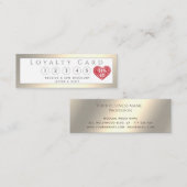 ミニマルシンプルスエレガントの豪華な発光ハート ロイヤリティカード (正面/裏面)