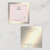 ミニマルシンプルスエレガントの高級カスタムロゴ ロイヤリティカード (正面/裏面)