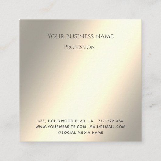 ミニマルシンプルスエレガントの高級カスタムロゴ ロイヤリティカード (裏面)