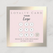 ミニマルシンプルスエレガントの高級カスタムロゴ ロイヤリティカード (正面)