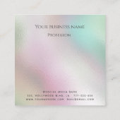 ミニマルシンプルスエレガントの高級ホログラフィック忠実 ロイヤリティカード (裏面)