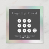 ミニマルシンプルスエレガントの高級ホログラフィック忠実 ロイヤリティカード (正面)