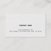 ミニマルシンプルスエレガントテクスチャホワイト弁護士 名刺 (裏面)