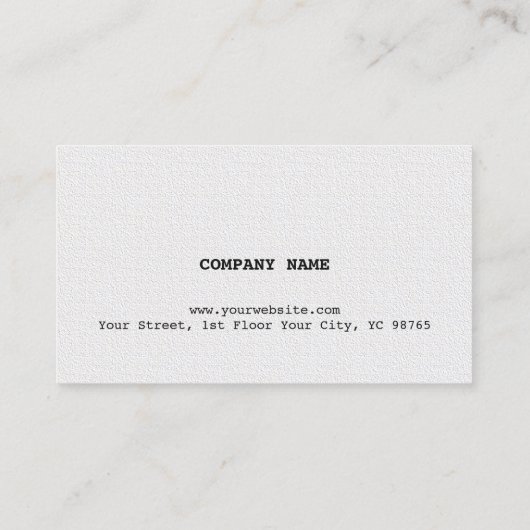 ミニマルシンプルスエレガントテクスチャホワイト弁護士 名刺 (裏面)