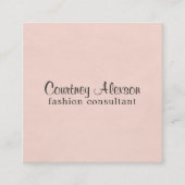 ミニマルシンプルスエレガントバラコンサルタント スクエア名刺 (正面)